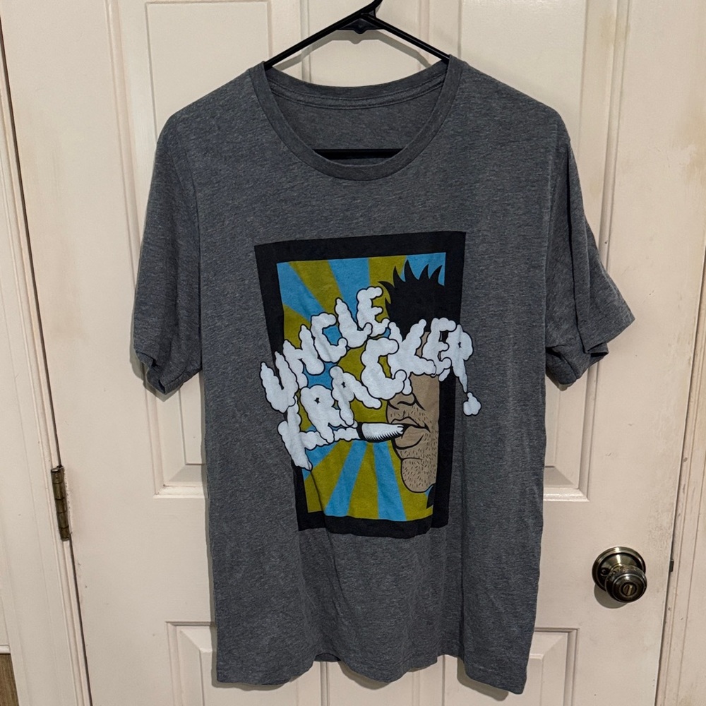 Graphic Gray T-Shirt with Cartoon Design